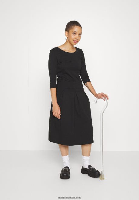 Anna Field Women Jersey Dress Black H42J4Z181