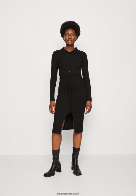 Anna Field Women Jersey Dress Black H42J4Z183
