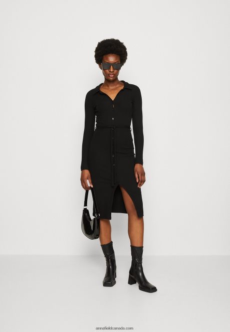 Anna Field Women Jersey Dress Black H42J4Z183