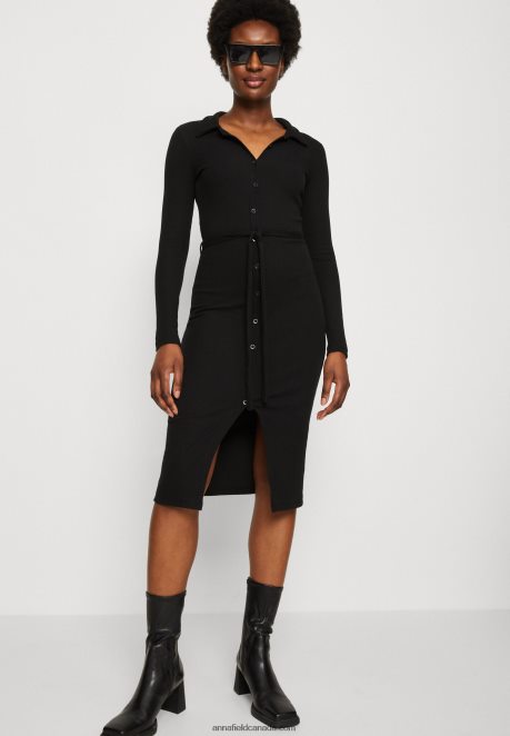 Anna Field Women Jersey Dress Black H42J4Z183