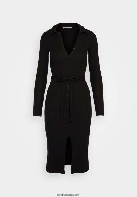 Anna Field Women Jersey Dress Black H42J4Z183