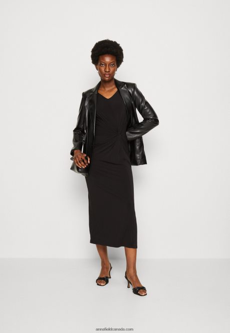 Anna Field Women Jersey Dress Black H42J4Z48