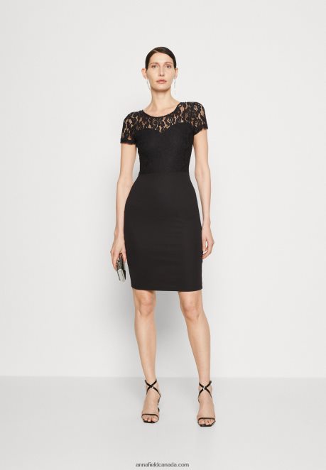 Anna Field Women Jersey Dress Black H42J4Z58