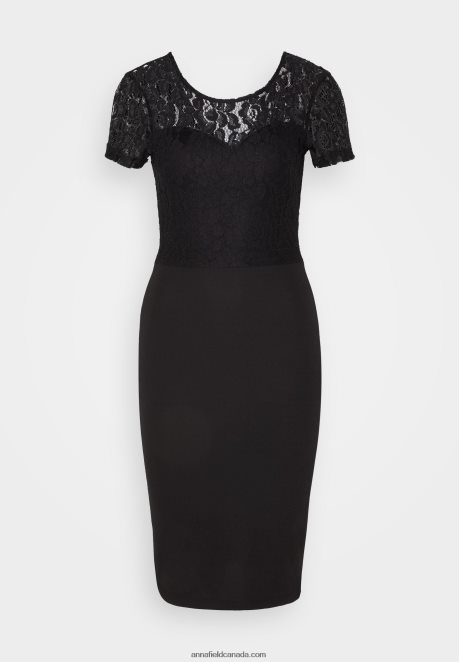Anna Field Women Jersey Dress Black H42J4Z58