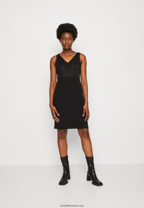 Anna Field Women Jersey Dress Black H42J4Z63