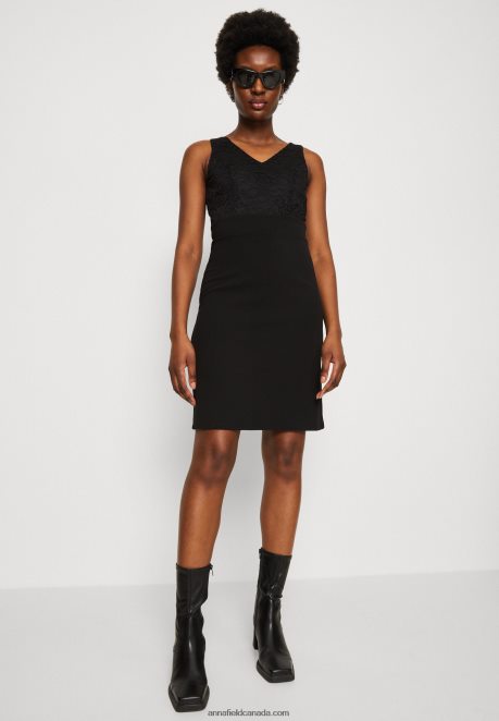 Anna Field Women Jersey Dress Black H42J4Z63