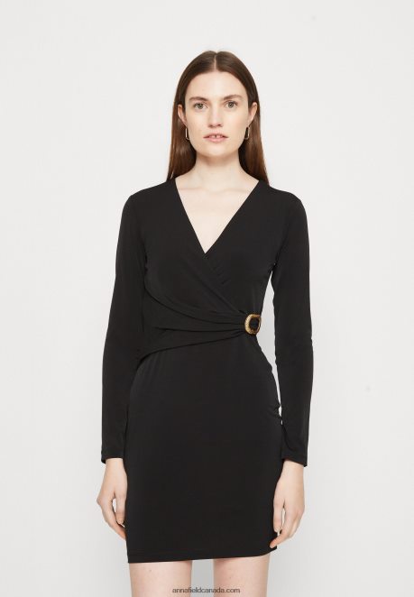 Anna Field Women Jersey Dress Black H42J4Z66