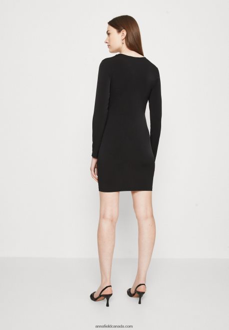 Anna Field Women Jersey Dress Black H42J4Z66