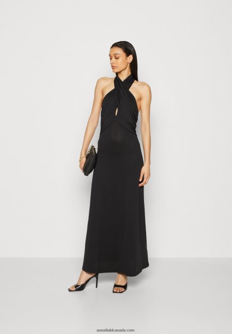 Anna Field Women Jersey Dress Black H42J4Z77