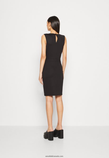 Anna Field Women Jersey Dress Black/White H42J4Z106