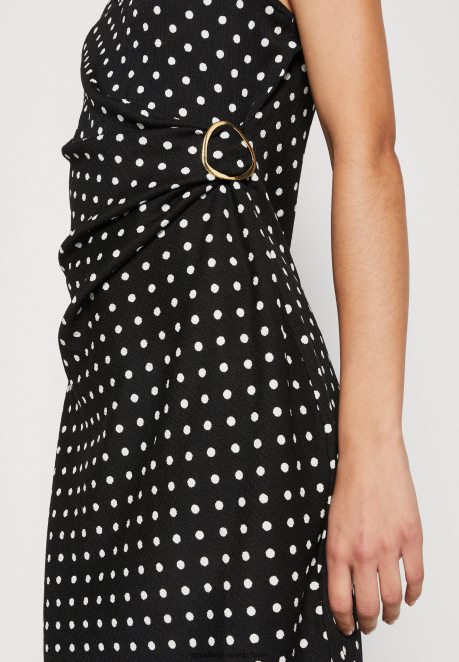 Anna Field Women Jersey Dress Black/White H42J4Z108