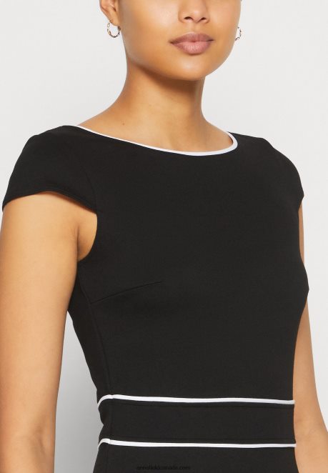 Anna Field Women Jersey Dress Black/White H42J4Z113