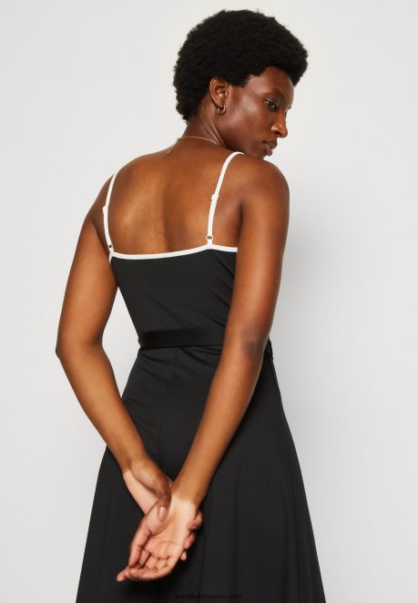 Anna Field Women Jersey Dress Black/White H42J4Z115