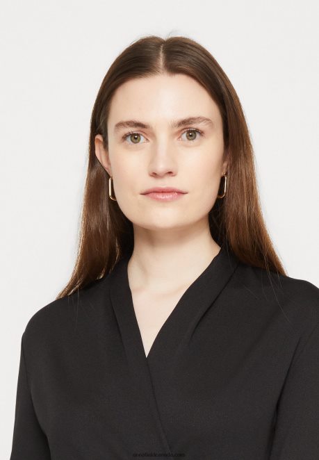 Anna Field Women Jersey Dress Black/White H42J4Z130