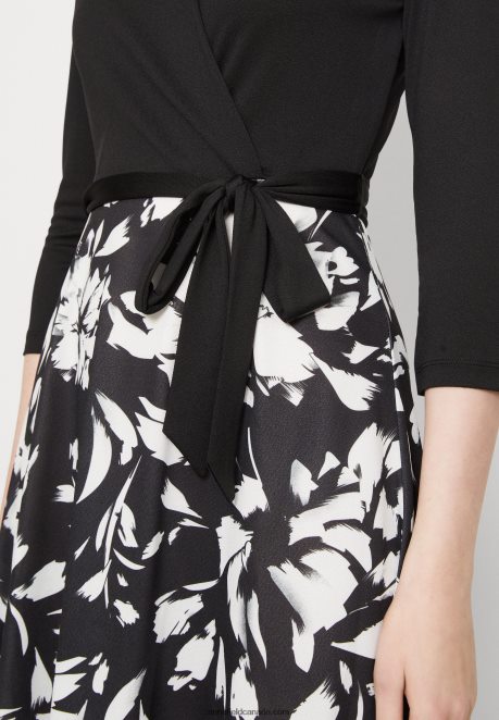 Anna Field Women Jersey Dress Black/White H42J4Z130