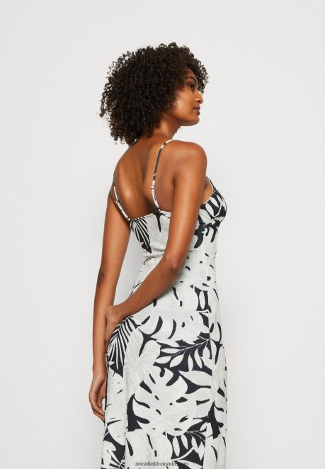 Anna Field Women Jersey Dress Black/White H42J4Z164