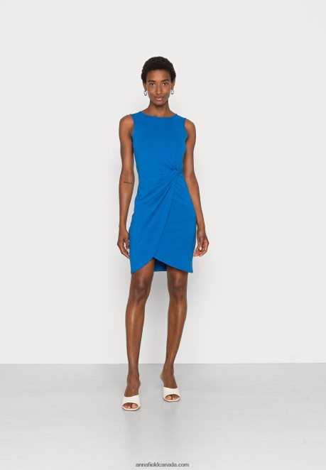 Anna Field Women Jersey Dress Blue H42J4Z126