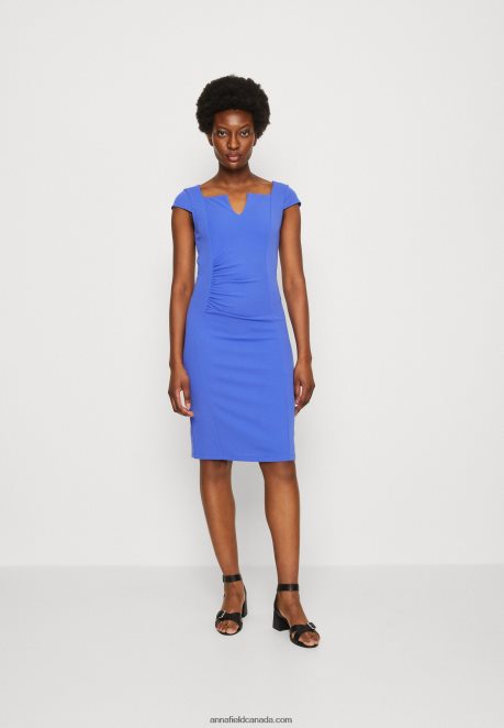 Anna Field Women Jersey Dress Blue H42J4Z132