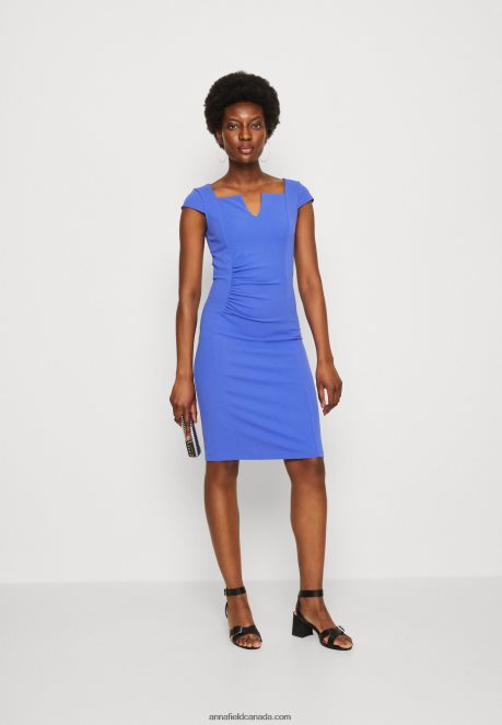 Anna Field Women Jersey Dress Blue H42J4Z132