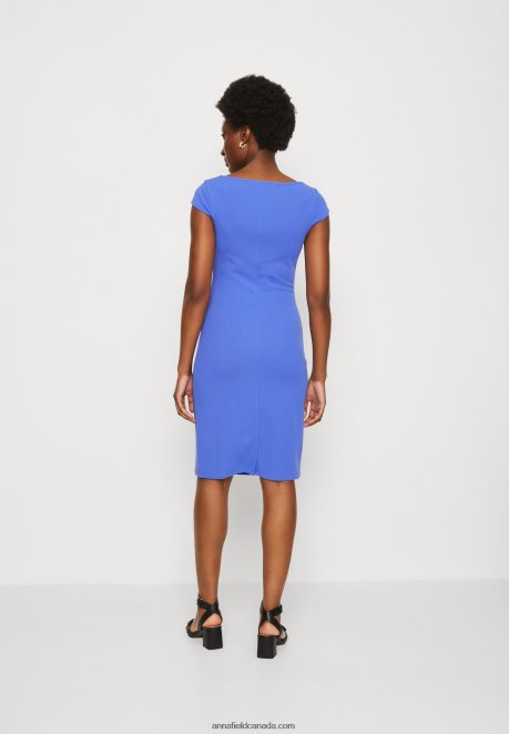 Anna Field Women Jersey Dress Blue H42J4Z132