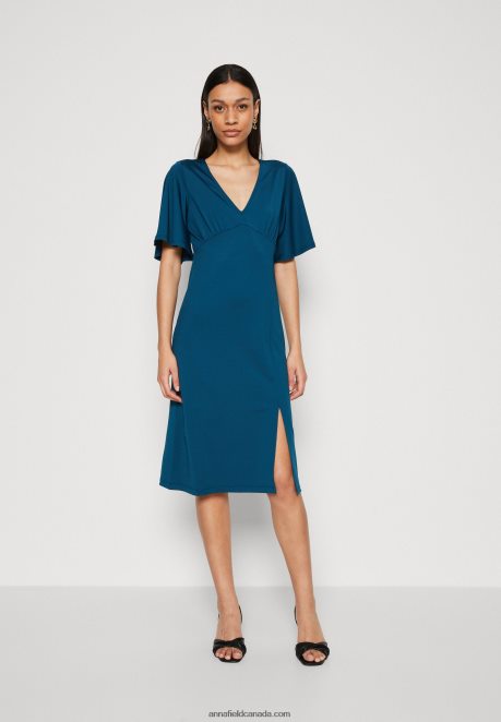 Anna Field Women Jersey Dress Blue H42J4Z147