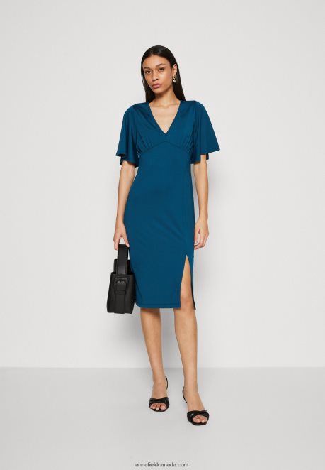 Anna Field Women Jersey Dress Blue H42J4Z147