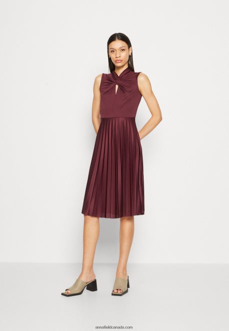 Anna Field Women Jersey Dress Bordeaux H42J4Z177