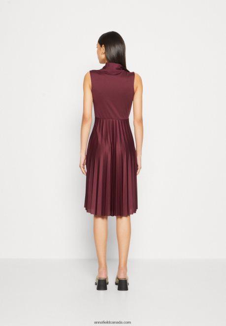 Anna Field Women Jersey Dress Bordeaux H42J4Z177