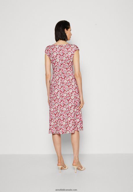 Anna Field Women Jersey Dress Brown/Beige/Pink H42J4Z123