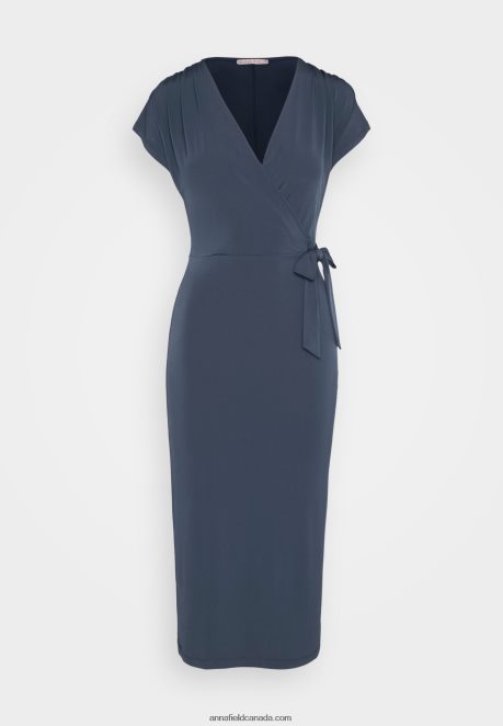Anna Field Women Jersey Dress Dark Blue H42J4Z139