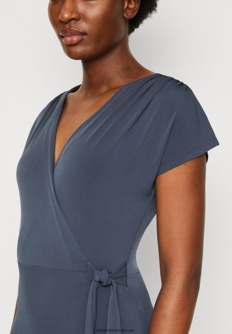 Anna Field Women Jersey Dress Dark Blue H42J4Z139