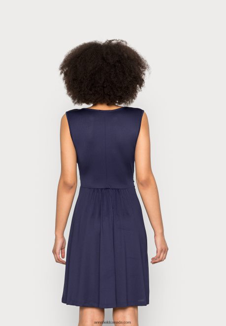 Anna Field Women Jersey Dress Dark Blue H42J4Z154