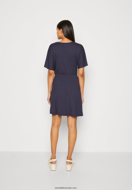 Anna Field Women Jersey Dress Dark Blue H42J4Z168