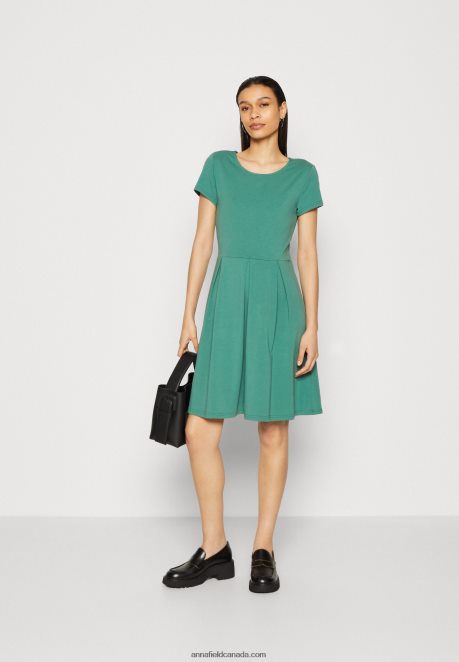 Anna Field Women Jersey Dress Dark Green H42J4Z153