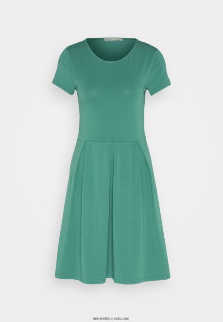 Anna Field Women Jersey Dress Dark Green H42J4Z153