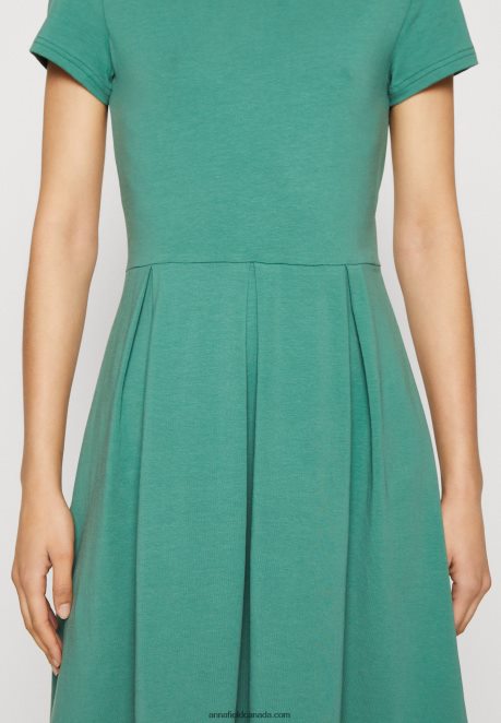 Anna Field Women Jersey Dress Dark Green H42J4Z153