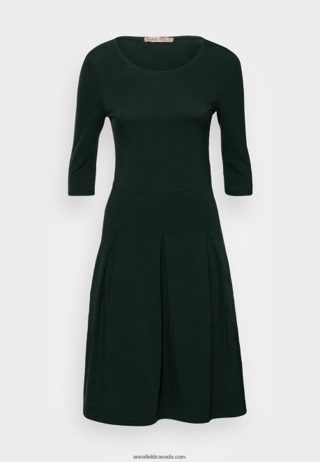 Anna Field Women Jersey Dress Dark Green H42J4Z190
