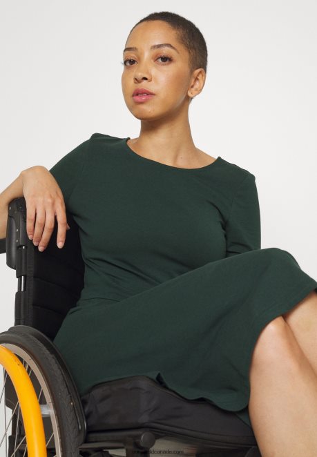 Anna Field Women Jersey Dress Dark Green H42J4Z190