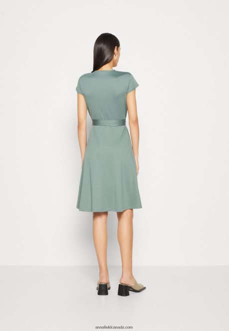 Anna Field Women Jersey Dress Green H42J4Z112