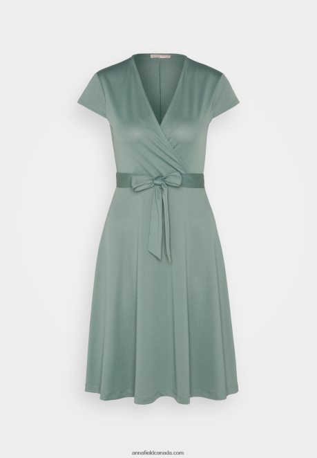 Anna Field Women Jersey Dress Green H42J4Z112