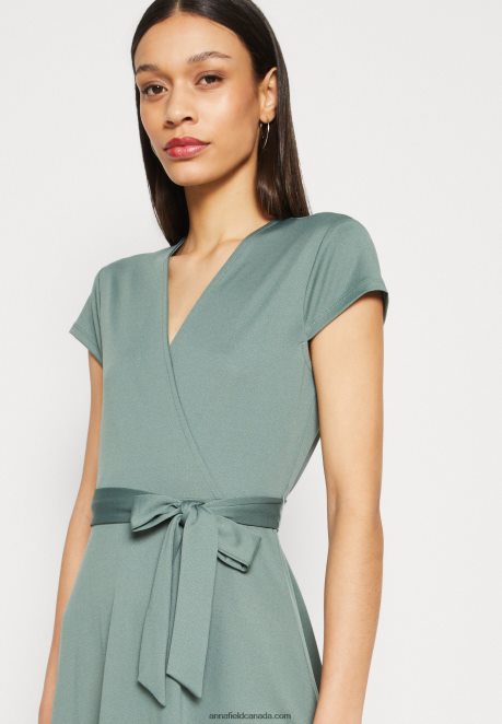 Anna Field Women Jersey Dress Green H42J4Z112