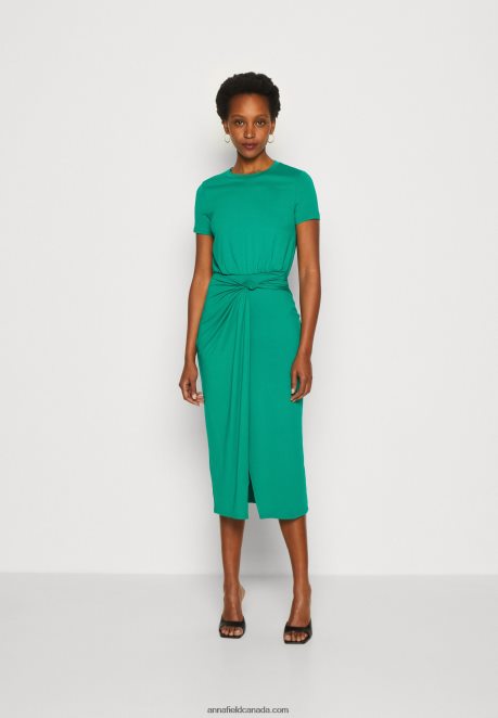 Anna Field Women Jersey Dress Green H42J4Z119