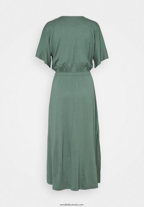 Anna Field Women Jersey Dress Green H42J4Z121