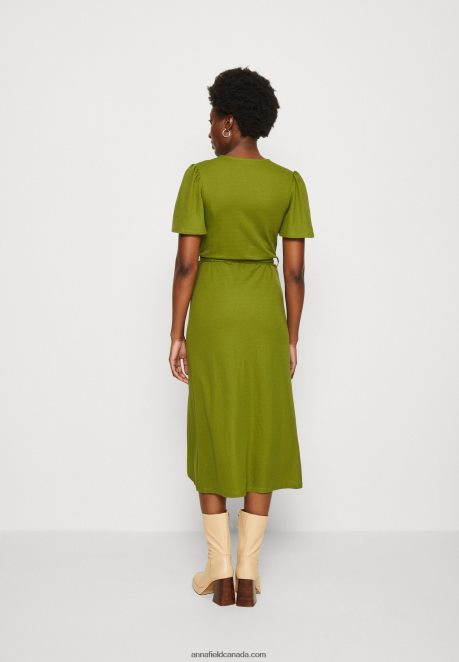Anna Field Women Jersey Dress Green H42J4Z138