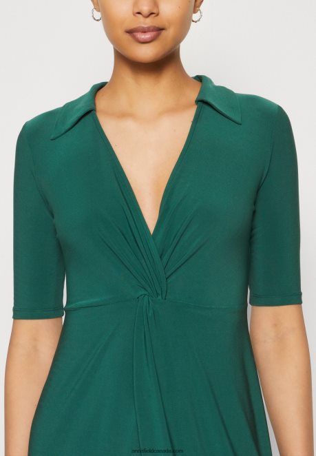 Anna Field Women Jersey Dress Green H42J4Z150