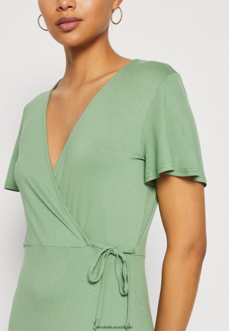 Anna Field Women Jersey Dress Green H42J4Z151