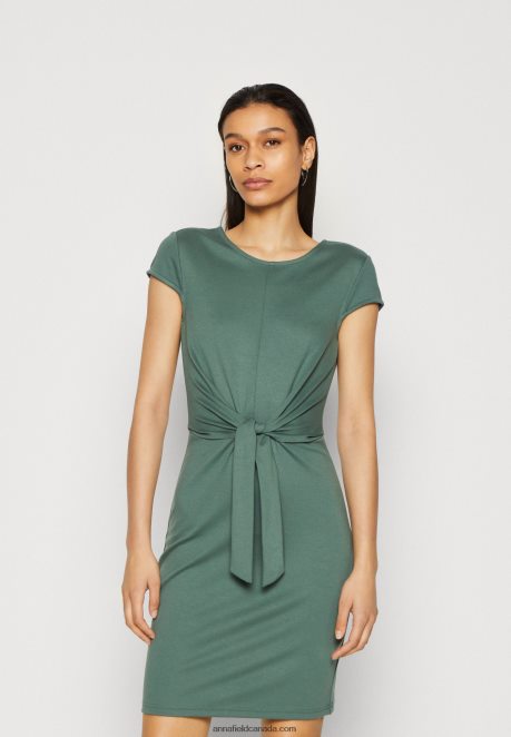 Anna Field Women Jersey Dress Green H42J4Z175