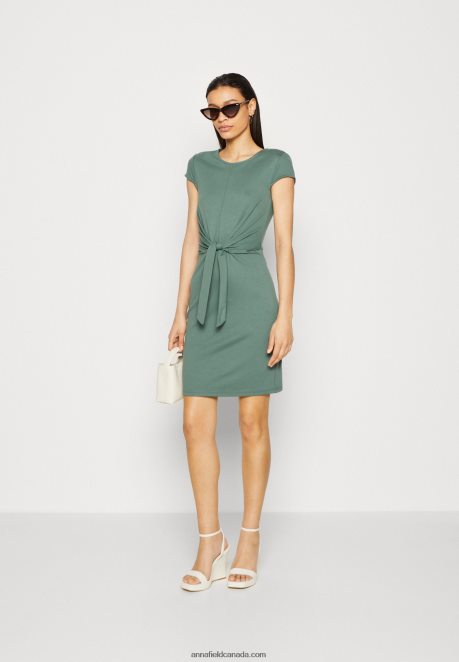 Anna Field Women Jersey Dress Green H42J4Z175