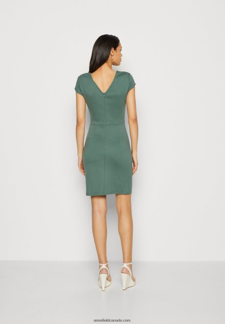 Anna Field Women Jersey Dress Green H42J4Z175