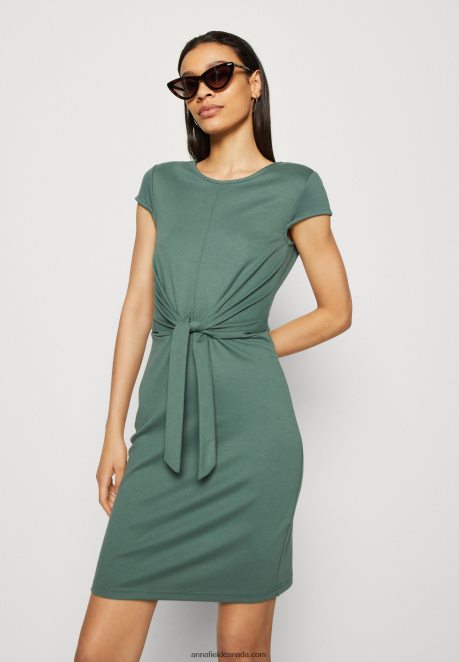 Anna Field Women Jersey Dress Green H42J4Z175